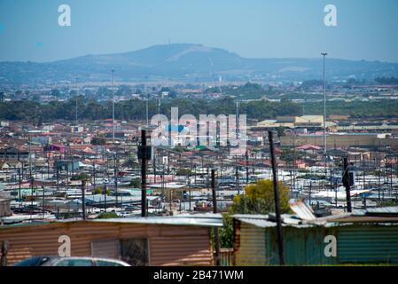 Shacks in informeller Siedlung in khayelitsha Township, kapstadt, Südafrika Stockfoto