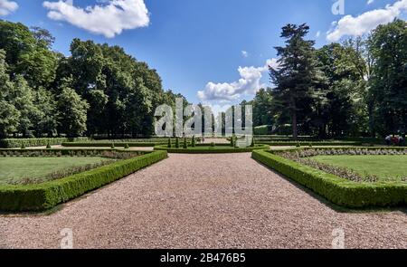 Polen, Provinz Lublin, Dorf Kozlowka, Park des Palastes Zamoyskis, 18. Jahrhundert Stockfoto