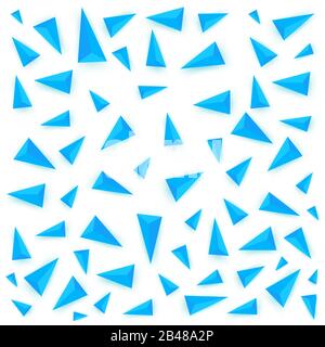 Abstrakter blauer Hintergrund. Vektorhintergrund mit hellen Dreiecken. Heller geometrischer Hintergrund. Stock Vektor