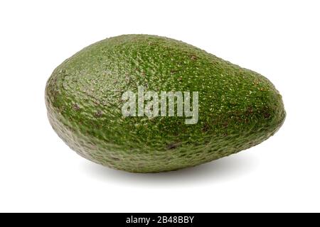 frische reife Avocado Frucht isoliert auf weiss Stockfoto