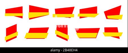 Set mit farbigen Business-Bannern. Werbebanner isoliert. Tags festgelegt. Vektorgrafiken. Stock Vektor