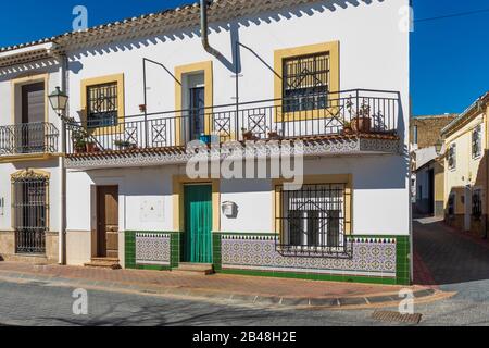 Traditionelles spanisches ländliches Haus in El Contador, EINER Kleinstadt In Andalusien Spanien Stockfoto