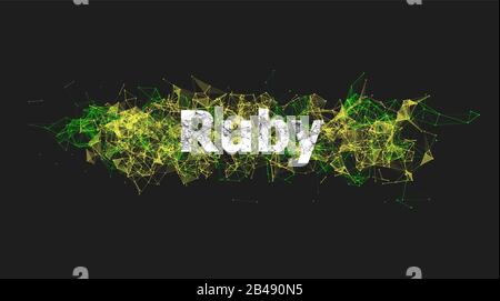 Ruby-Technologie für das Website-Design Stock Vektor