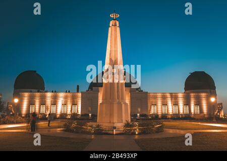 Los Angeles, Kalifornien - 18. Februar 2020: Berühmtes Griffith-Observatorium in Los Angeles, USA Stockfoto