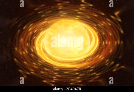 Magnetar-Star gegen den dunklen Sternenhimmel künstlerische Vision, Elemente dieses Bildes von der NASA eingerichtet Stockfoto