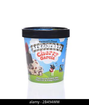 Irvine, CA - 29. MAI 2017: Cherry Garcia Ice Cream. Ben und Jerrys Tribut Flavor der Rocklegende Jerry Garcia von The Grateful Dead. Stockfoto