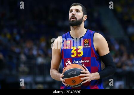 Berlin, 04. März 2020: Basketballspieler Nikola Mirotic vom FC Barcelona während des Euroleague-Basketballspiels Stockfoto