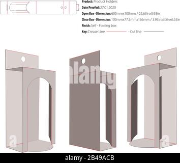 Produkthalter Schablone Stanzvektor Stock Vektor