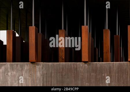 Das National Memorial for Peace and Justice in Montgomery, Alabama Stockfoto