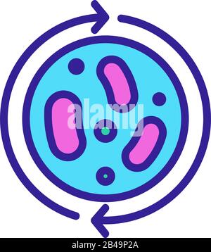 Probiotischer Symbolvektor. Abbildung der isolierten Kontursymbole Stock Vektor