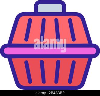 Tragen für Haustiere Symbolvektor. Abbildung der isolierten Kontursymbole Stock Vektor