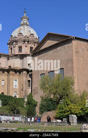 Kurie, Kirche Santi Luca e Martina, Forum Romanum, Rom, Italien Stockfoto