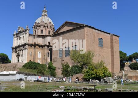 Kurie, Kirche Santi Luca e Martina, Forum Romanum, Rom, Italien Stockfoto