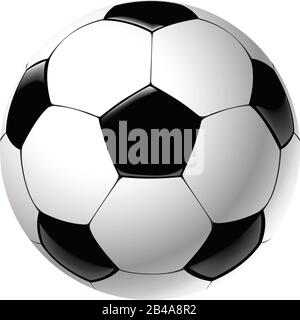 Abbildung des Fußballs mit weißem Hintergrundvektor Stock Vektor