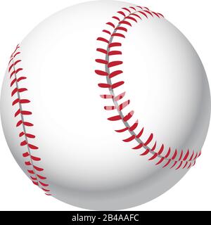 Abbildung: Baseball ( Ball ) mit weißem Hintergrundvektor Stock Vektor