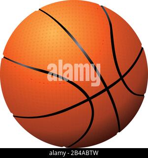 Abbildung: Basketball mit weißem Hintergrundvektor Stock Vektor