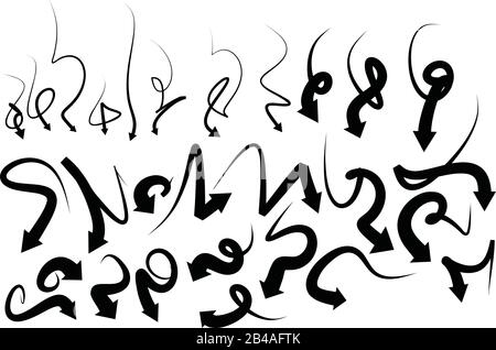 Abbildung der Pfeile mit weißem Hintergrundvektor Stock Vektor