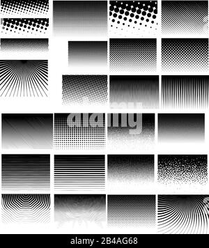 Abbildung der Halbtöne mit weißem Hintergrundvektor Stock Vektor