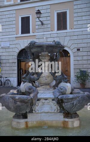 Schildkroetenbrunnen, Piazza Mattei, Rom, Italien Stockfoto