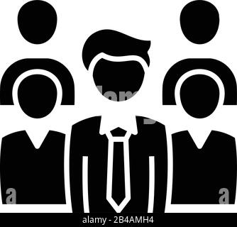Schwarzes Symbol für Personalfoto, Konzeptabbildung, flaches Vektorsymbol, Glyph-Zeichen. Stock Vektor