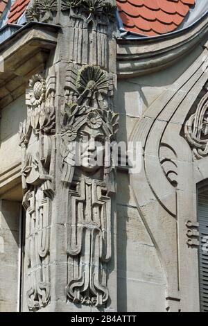 Frankreich, Mosel, Metz, Kaiserlicher Bezirk, Jugendstil-Villa an der 16 Avenue Foch Stockfoto