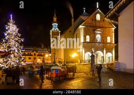 Frankreich, Haute-Savoie (74), Megève, Kirche Stockfoto