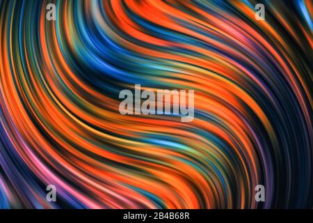 Abstrakter Hintergrund Farbenfrohes Regenbogenlicht Illustration Textur Hintergrundbild 3D-Rendering. Gewelltes Streifenmuster in leuchtenden Farben für Design und Rückseite Stockfoto