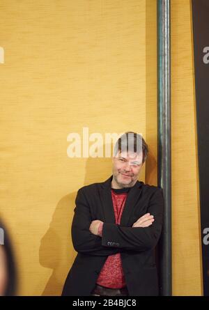 Robert Habeck in Marktoberdorf, 5. März 2020. Der Politiker Robert HABECK, Bundesvorsitzender Bündnis 90 die Gruenen spricht bei seinem Besuch im Kino Filmburg am 5. März 2020 in Marktoberdorf © Peter Schatz / Alamy Live News Stockfoto