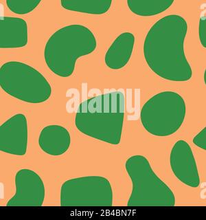 Abstrakte, moderne Retro-nahtlose Hintergrundflecken Formen Stock Vektor