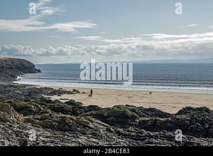 Beobachten Sie House Bay zwischen Barry Island und Cold Knap an der küste von barry im Vale of Glamorgan South Wales Stockfoto