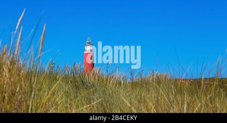 Der Leuchtturm Eierland auf der Nordspitze der Insel Texel, Er wurde 1864 erbaut und ist fast 35 Meter hoch. Stockfoto