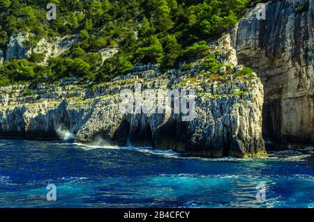 Wunderschöne Landschaften von Korfu, Griechenland Stockfoto
