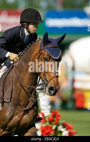 The North American, Spruce Meadows 2006, Pepsi Challenge, Hannah Selleck (USA) Reitbauer Stockfoto