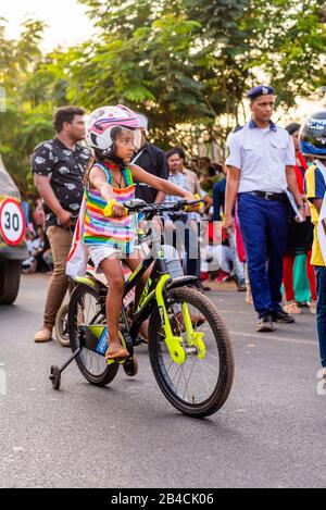 Margao, Goa/Indien - 23. Februar 2020: Schwebt und Figuren, die während der Karnevalsfeiern in Goa, Indien/Touristenveranstaltungen in Goa zu sehen sind Stockfoto