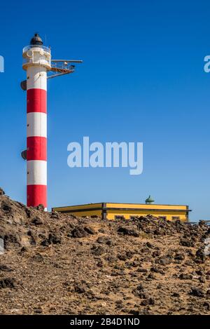 Spanien, Kanarische Inseln, Teneriffa, Guia de Isora, Faro de Punta de Abona Leuchtturm Stockfoto