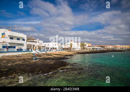 Spanien, Kanarische Inseln, Fuerteventura, Corralejo, Viertel Fisherman's von Playa Muelle Chico Stockfoto