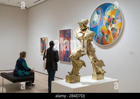 Besucher, Die Gemälde im Museum of Modern Art, NYC, ansehen Stockfoto