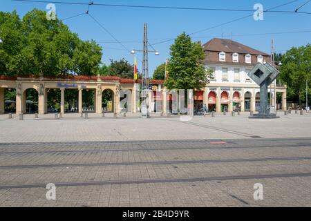 Deutschland, Baden-Württemberg, Karlsruhe, Eintritt zum Zoo und Stadtgarten. Stockfoto