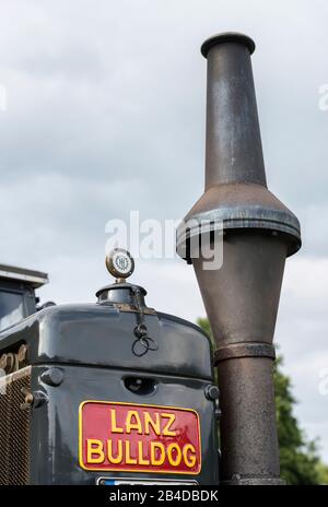 Bad König, Hessen, Deutschland, Lanz Bulldog Typ D 9506 Ackerluft, beim Bad Königer Classic Festival, 45 ps, Baujahr 1950, Motorleistung 10338, Hersteller Heinrich Lanz AG aus Mannheim Stockfoto