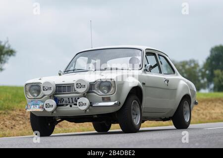 Bad König, Hessen, Deutschland, Ford Escort MK1 RS 1600 BDA, Baujahr 1972, Baujahr 1972, 1600 cc, 215 ps beim klassischen Festival. Stockfoto