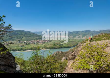 Dürnstein, Wachau, Waldviertel, Krems, Oberösterreich, Österreich, Europa. Stockfoto