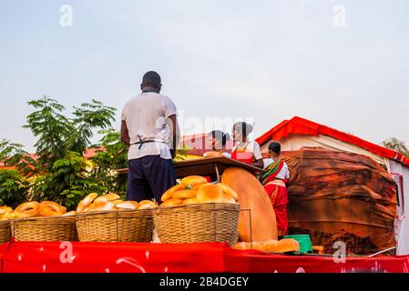 Margao, Goa/Indien - 23. Februar 2020: Schwebt und Figuren, die während der Karnevalsfeiern in Goa, Indien/Touristenveranstaltungen in Goa zu sehen sind Stockfoto