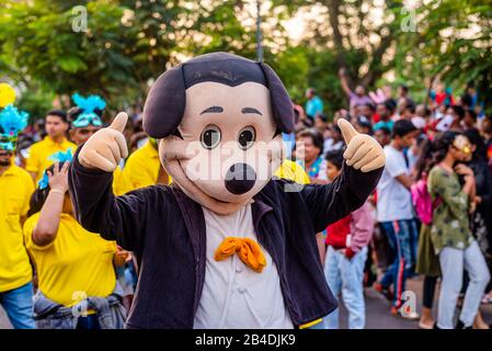 Margao, Goa/Indien - 23. Februar 2020: Schwebt und Figuren, die während der Karnevalsfeiern in Goa, Indien/Touristenveranstaltungen in Goa zu sehen sind Stockfoto