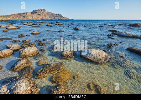 Landschaft von der Küste bei Plakias, Crete, Griechenland Stockfoto