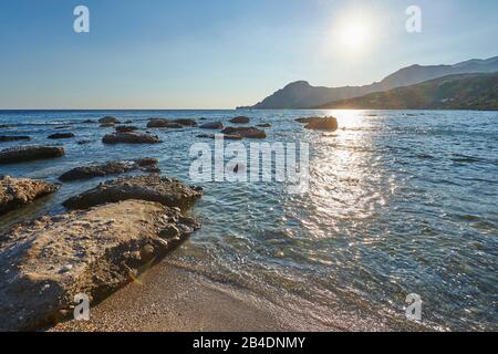 Landschaft von der Küste bei Plakias, Crete, Griechenland Stockfoto