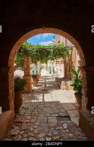 Altstadt, Nationalheiligtum Moni Arkadi, Kloster Arkadi, Crete, Griechenland Stockfoto