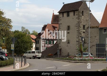 Meersburg, Deutschland - 07. Sept. 2015: Meersburg, eine Stadt im südwestdeutschen Land Baden-Württemberg. Am Ufer des Bodenseeufers (Bodensee), Stockfoto