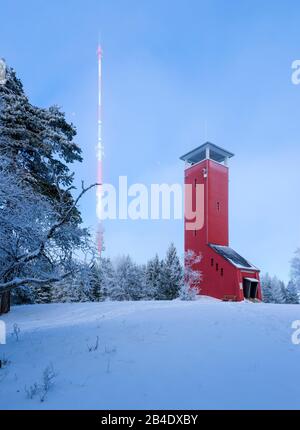 Deutschland, Baden-Württemberg, Albstadt-Onstmettingen, Raichbergturm, Aussichtsturm des Schwäbischen Albvereins. Stockfoto