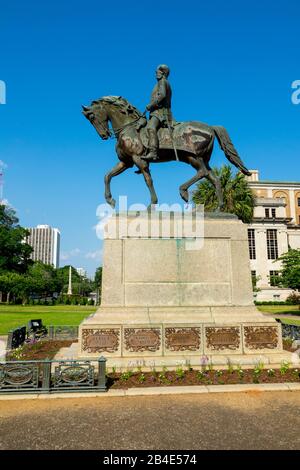 Wade Hampton Statue Memorial Columbia South Carolina Heimstadion des Statehouse Capital Gebäudes mit einer reichen Geschichte Stockfoto