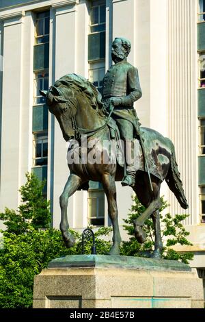 Wade Hampton Statue Memorial Columbia South Carolina Heimstadion des Statehouse Capital Gebäudes mit einer reichen Geschichte Stockfoto